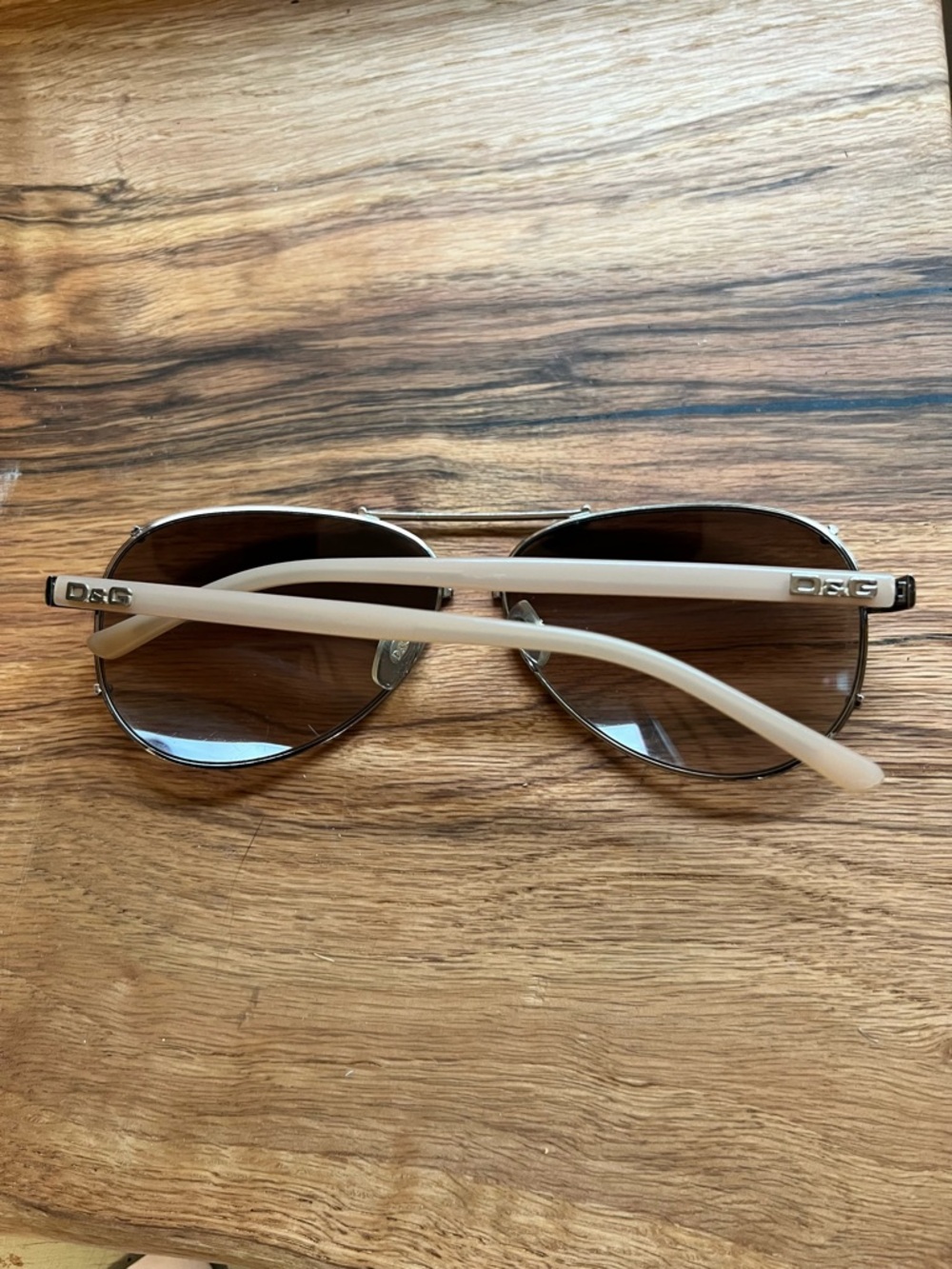 Dolce & Gabbana D&G Aviator Sunglasses with Gradient Brown Lenses - Picture 3 of 8